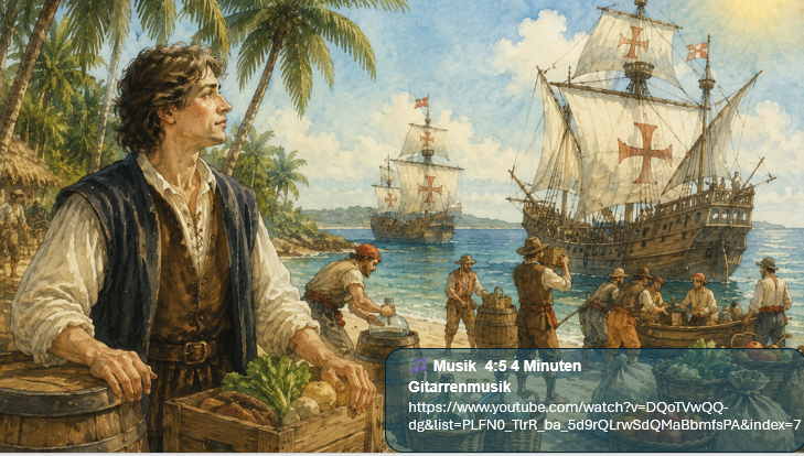 Thumbnail: 2. Kolumbus Bilderbuch/2. eine Reise übers Meer
