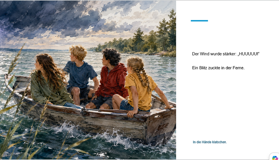 Miniaturbild: Mittmachgeschichte/das Gewitter über dem Sommersee