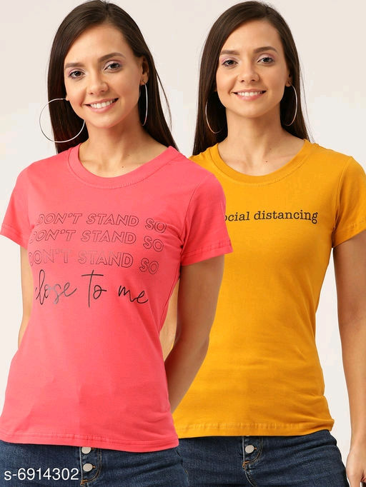 Thumbnail: Catalog Name:*Stylish Elegant Women Tshirts *
Fabric: Cotton Hosiery
Sleeve Leng