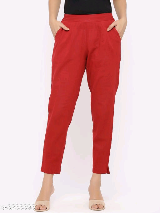 Thumbnail: Catalog Name:*Trendy Modern Women Women Trousers *
Fabric: Cotton
Pattern: Solid