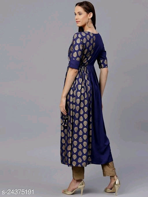 Thumbnail: Catalog Name:*Banita Ensemble Kurtis*
Fabric: Rayon
Sleeve Length: Three-Quarter