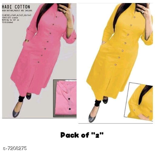 Trendy Women's Kurti*
Fabric: Cotton
Sl