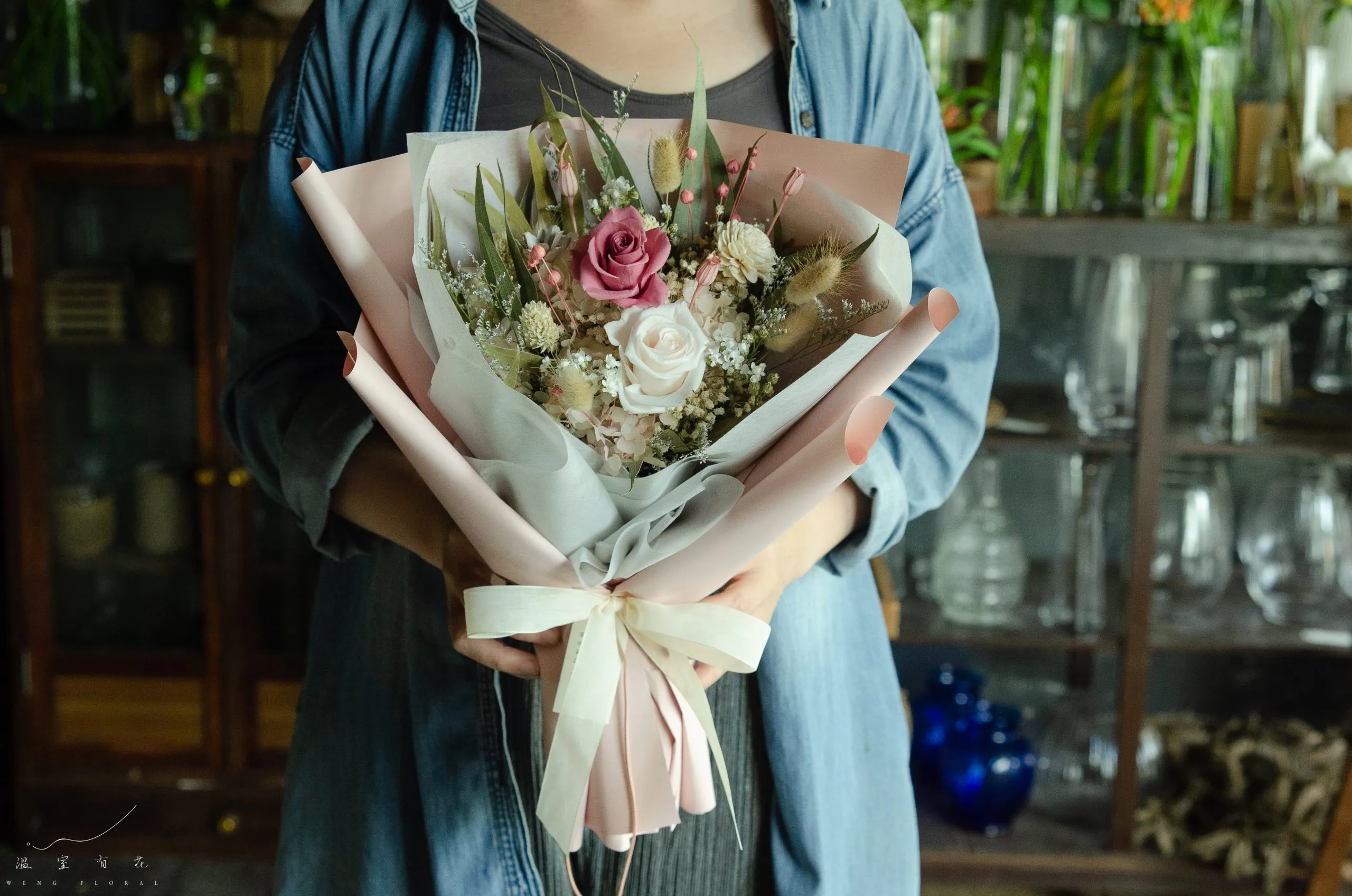 莓果蒙布朗|永生花束