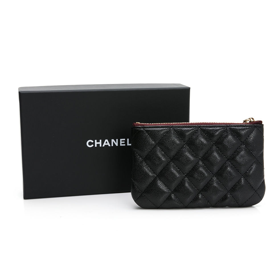 縮圖：CHANEL 經典金色雙C拉鍊零錢包