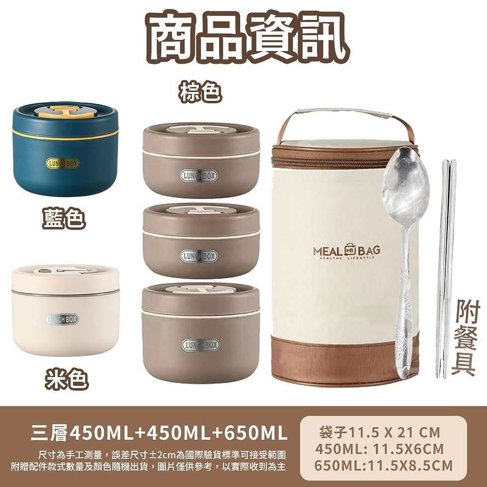 縮圖：不鏽鋼三層便當盒