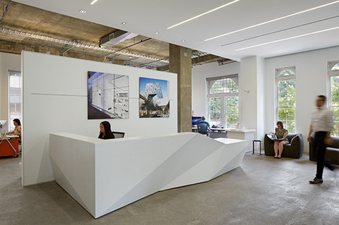 Interior shot of front desk of STUDIOS' Washington DC office.