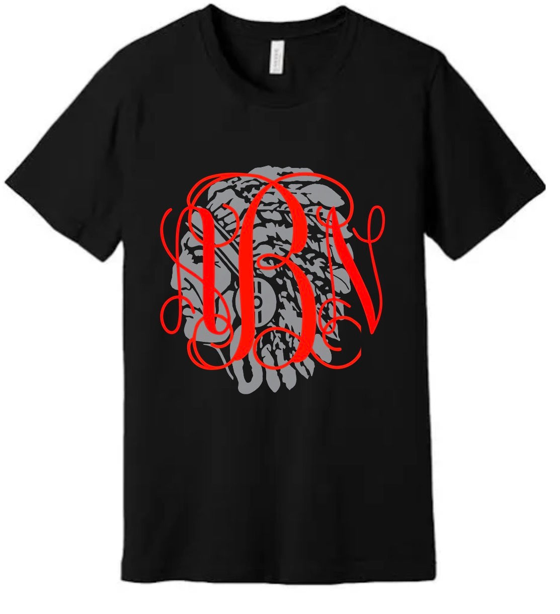 Custom DTF Monogram Indian Head