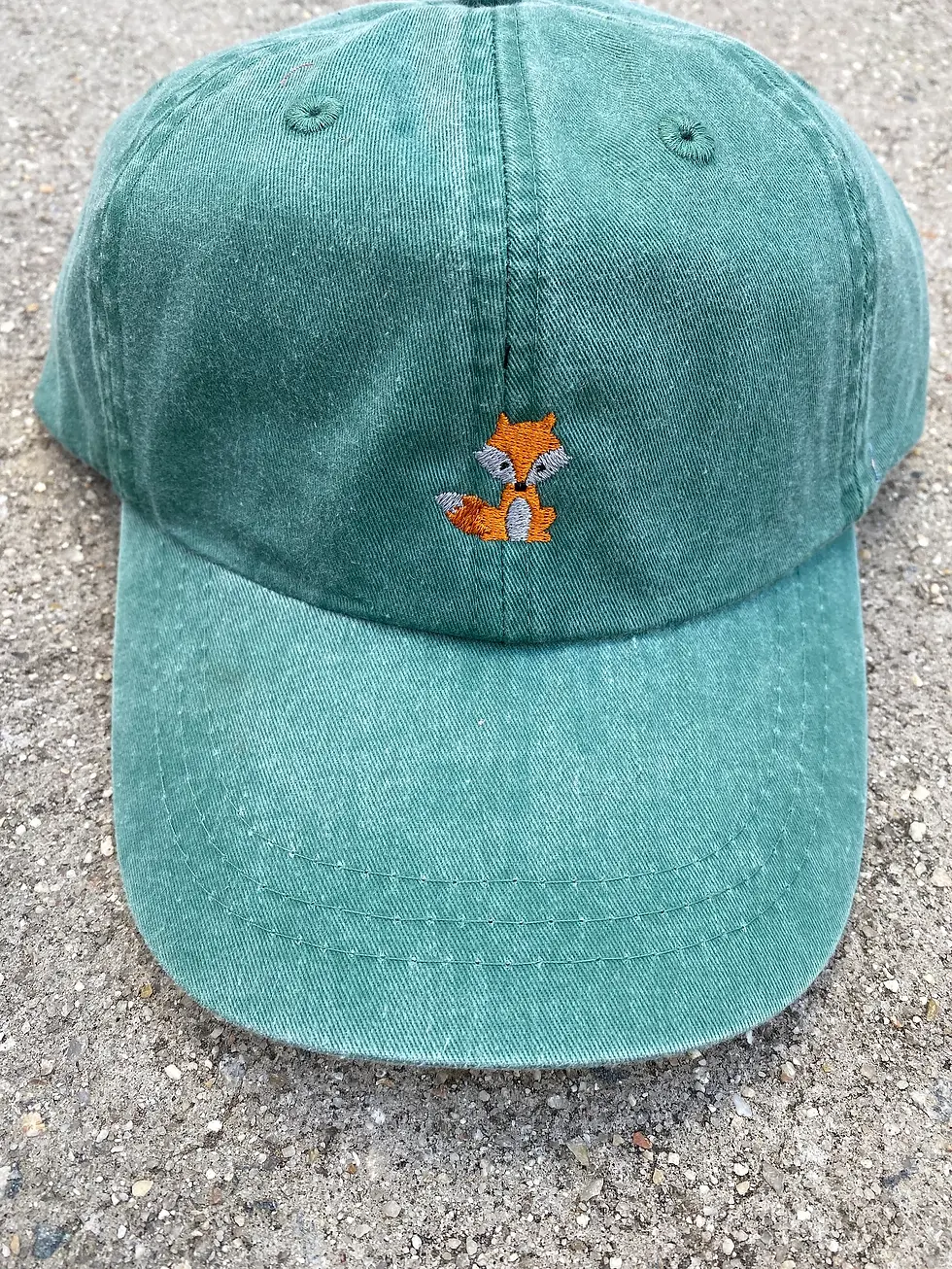 Embroidered Fox Baseball Cap