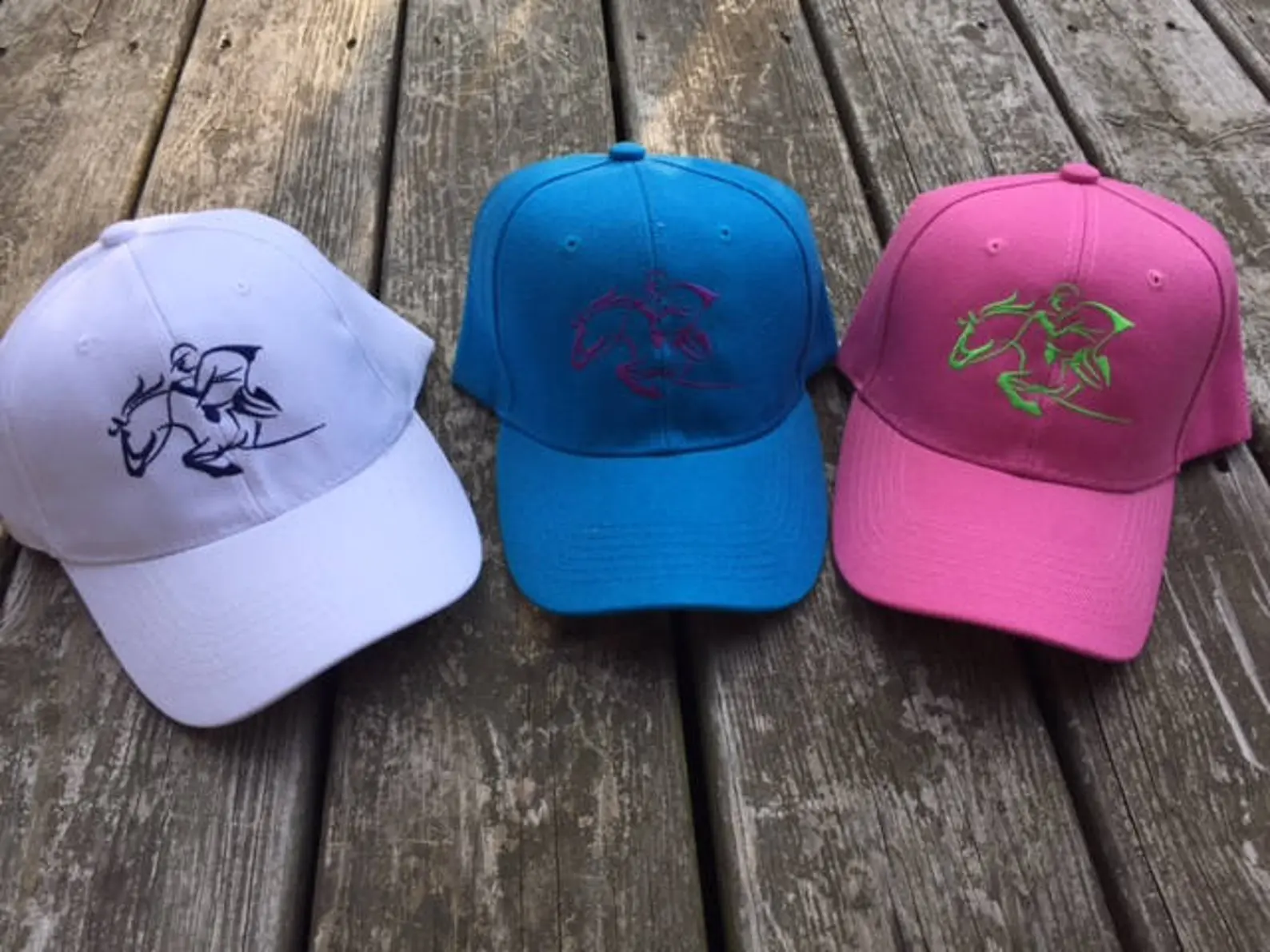 Embroidered Jumping Horse Baseball Cap - Multiple Colors Available