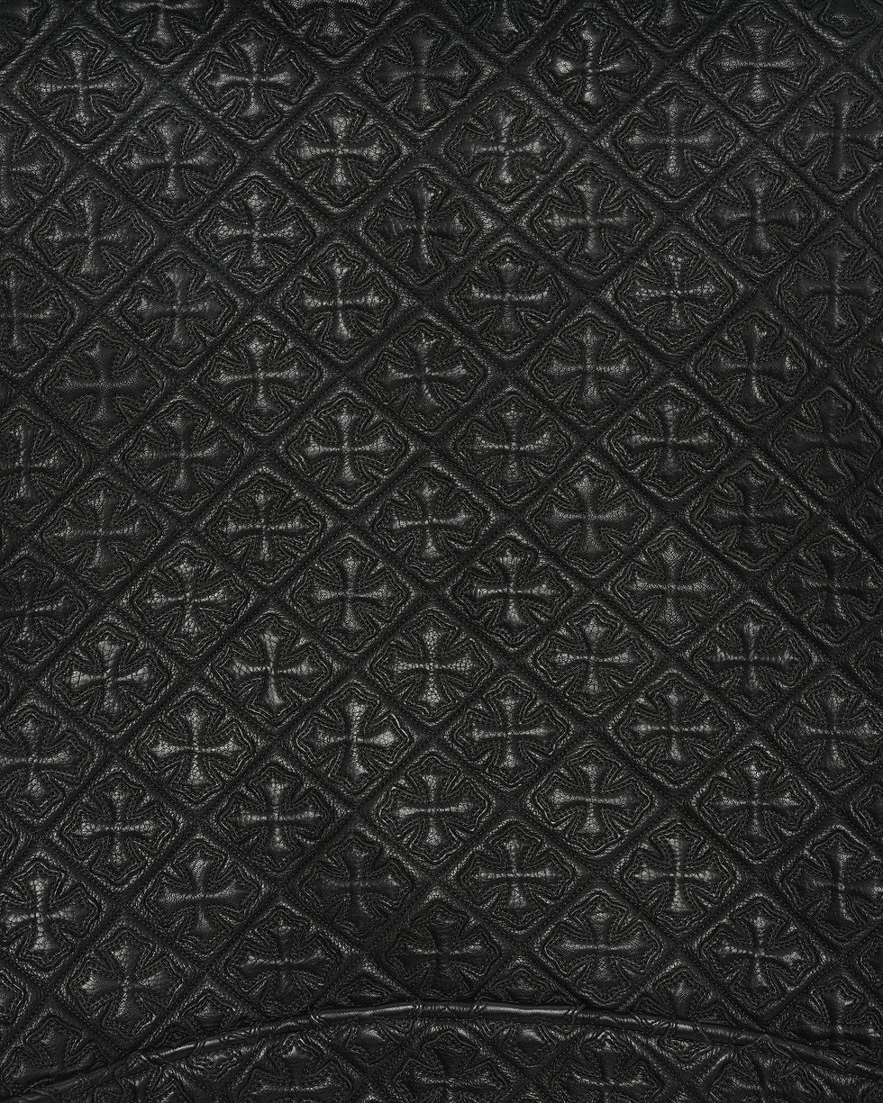 Thumbnail: CHROME HEARTS QUITED CROSS PATCH LEATHER JACKET
