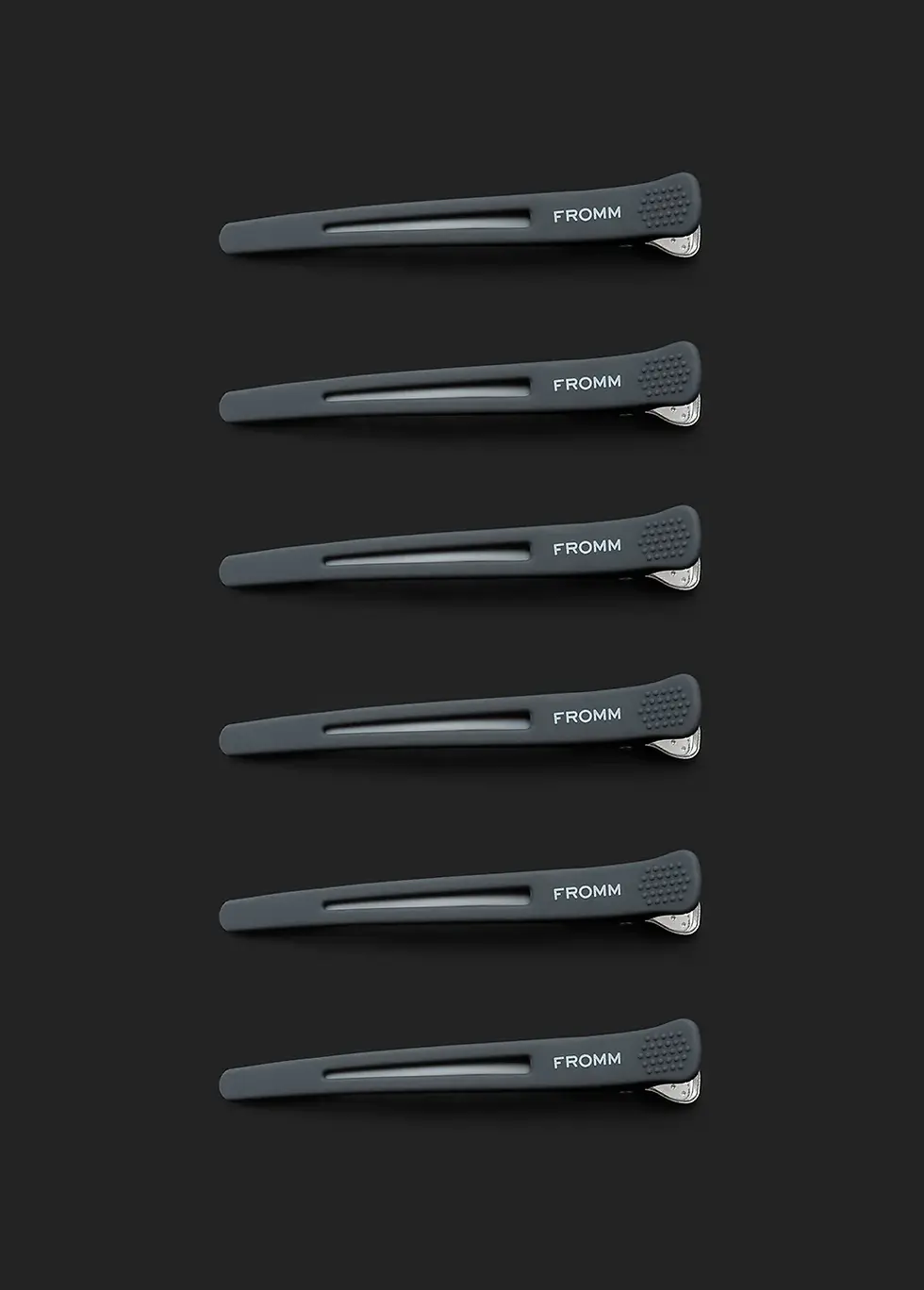 Thumbnail: Rubberized Grip Hair Clips 4-pack