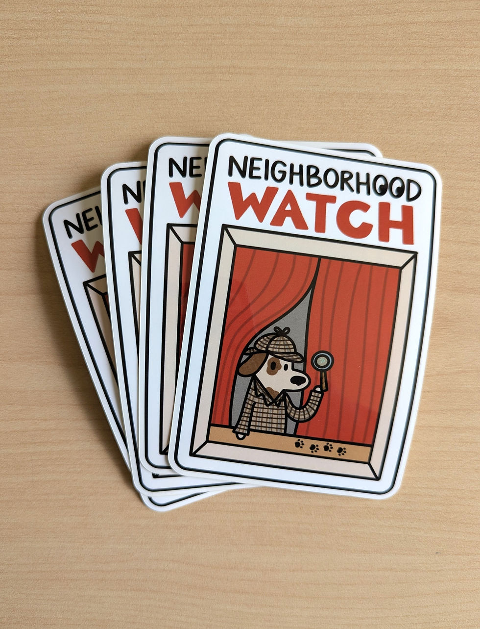 Thumbnail: Neighborhood Watch Dog Detective Waterproof Sticker