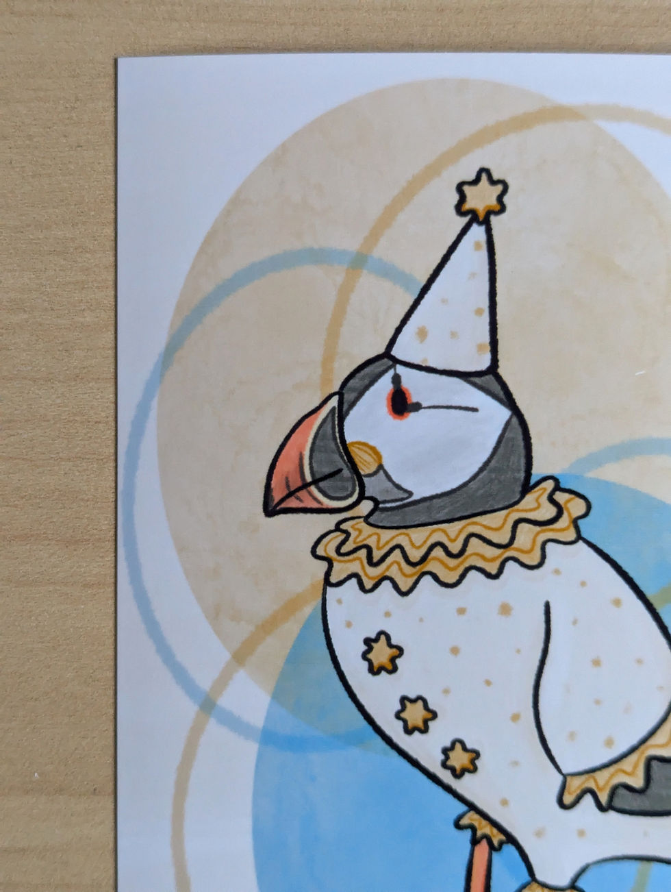 Thumbnail: Vintage Circus Inspired Clown Puffin Art Print