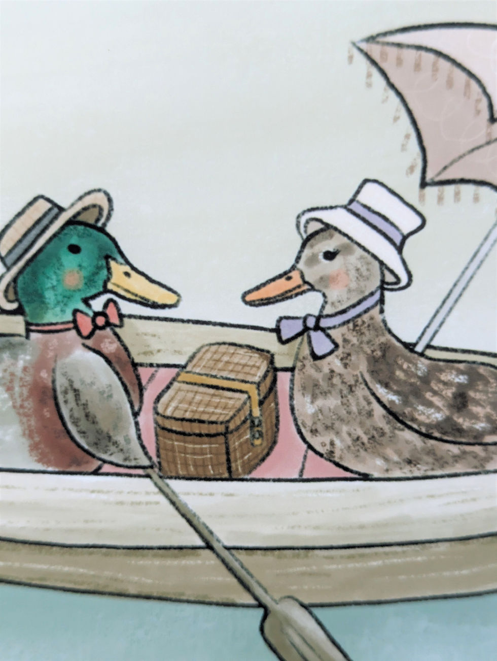 Thumbnail: Ducks in a Boat on a Picnic Art Print