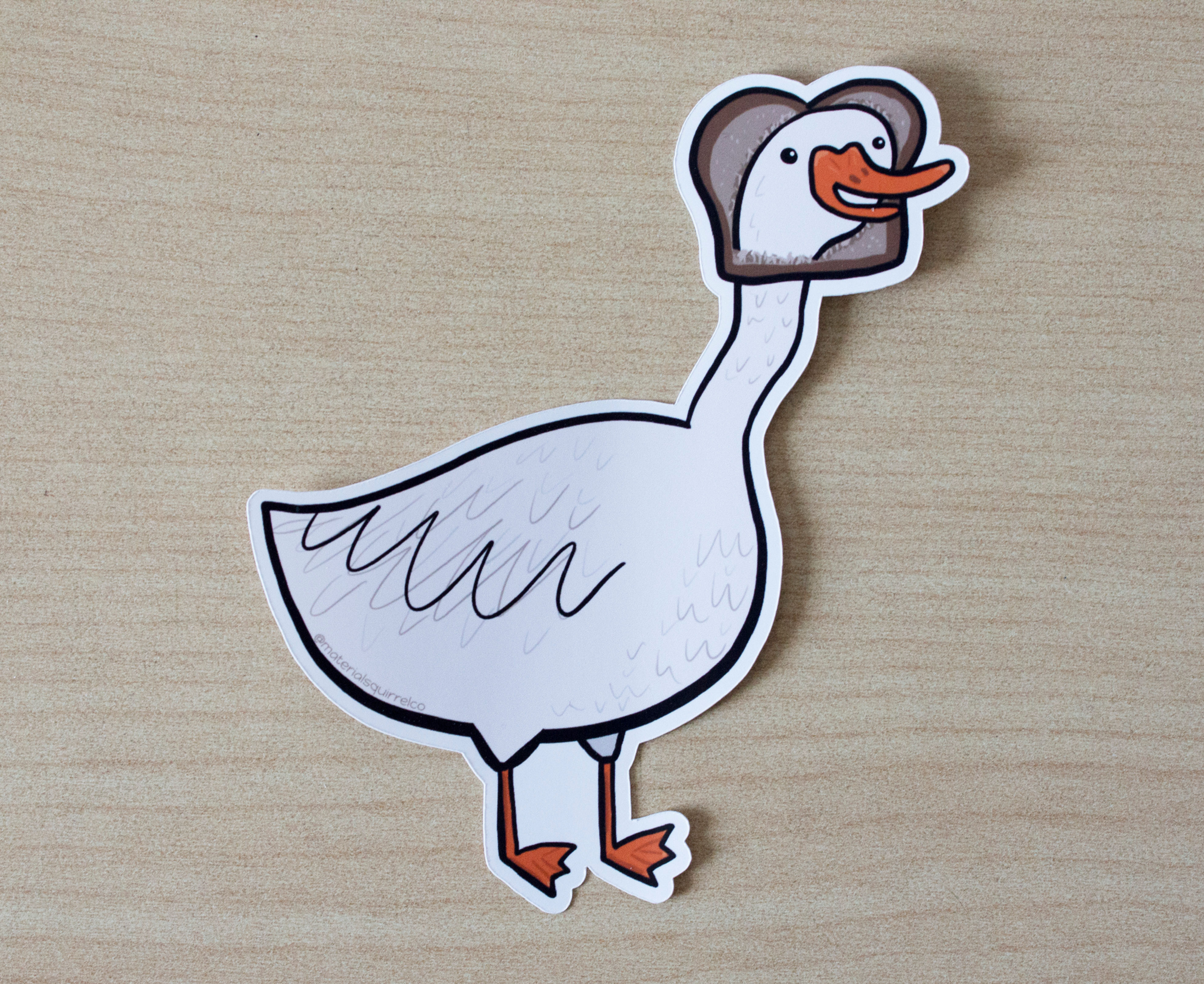 Silly Goose Bread Crown Glossy Sticker