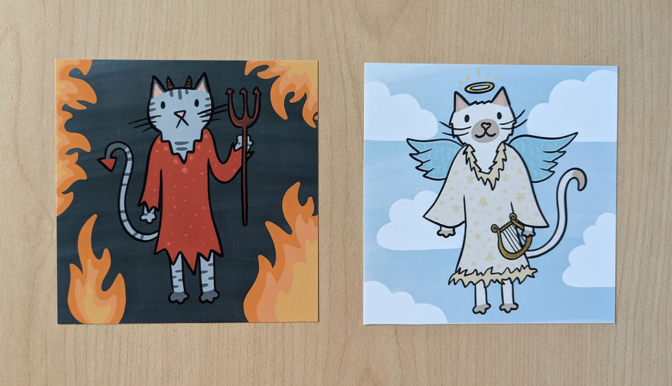 Thumbnail: Angelic Angel Kitty Cat Art Print