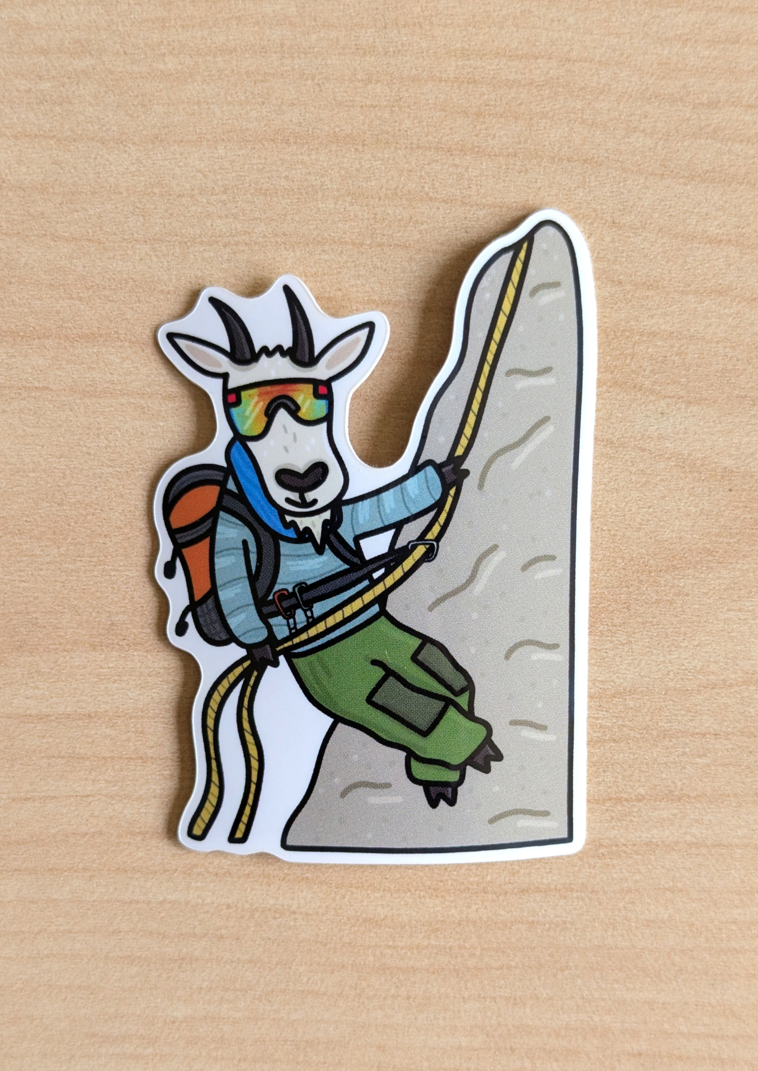 Mountain Climbing Mountain Goat Waterproof Sticker