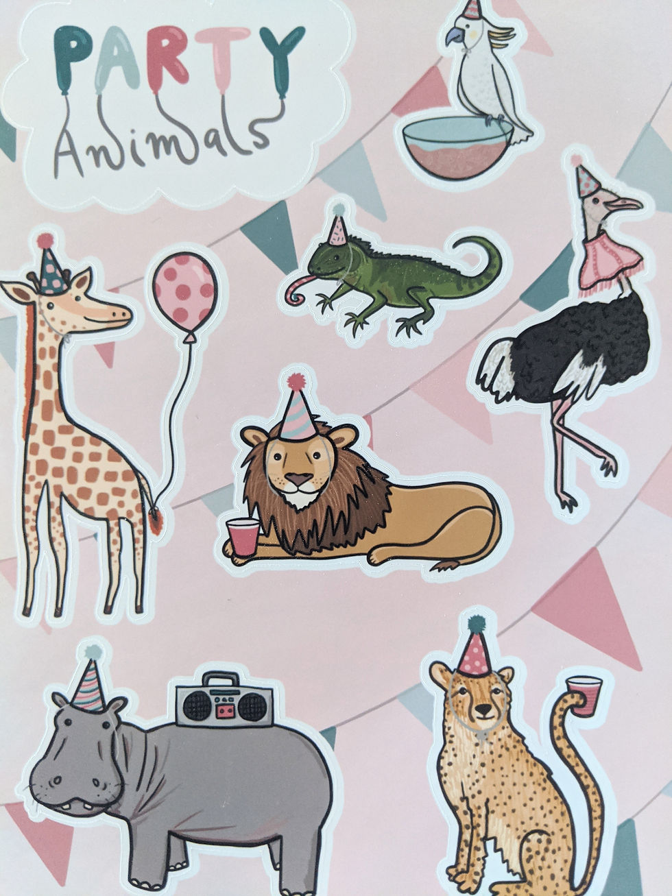 Thumbnail: Party Animals Waterproof Sticker Sheet
