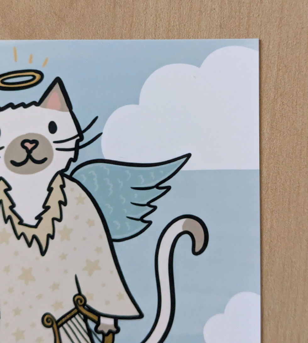 Thumbnail: Angelic Angel Kitty Cat Art Print