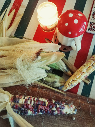 Epis de maïs et ambiance automnale