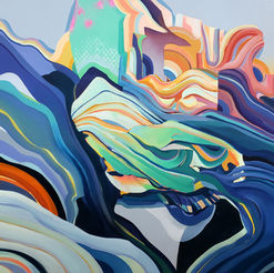 Wading In Shallow Water, Watching Ripples Distort Your Footsteps, Madison Branch, Oil on C