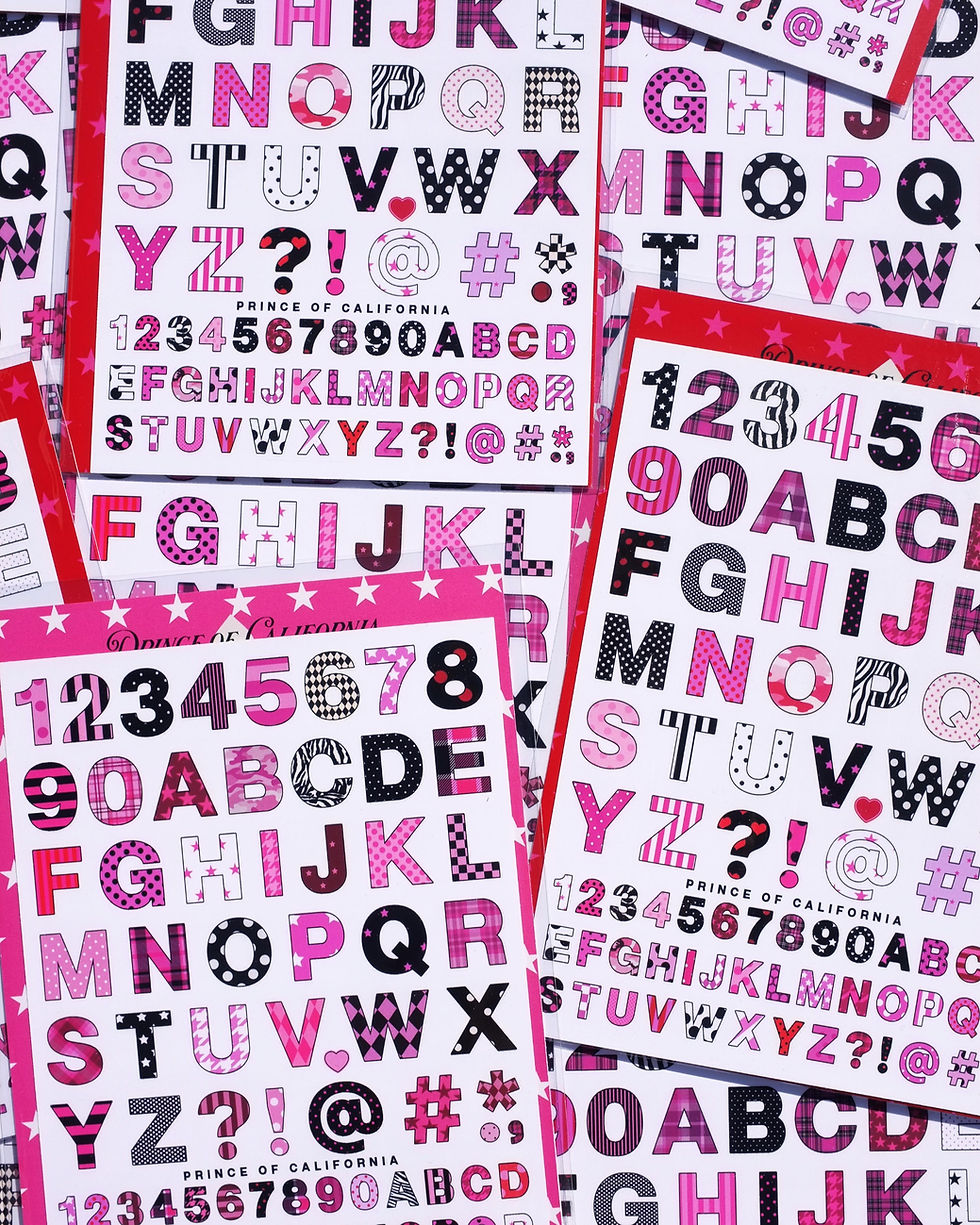 Thumbnail: (SET OF 2) TYPE MEDIUM  STICKER SHEETS