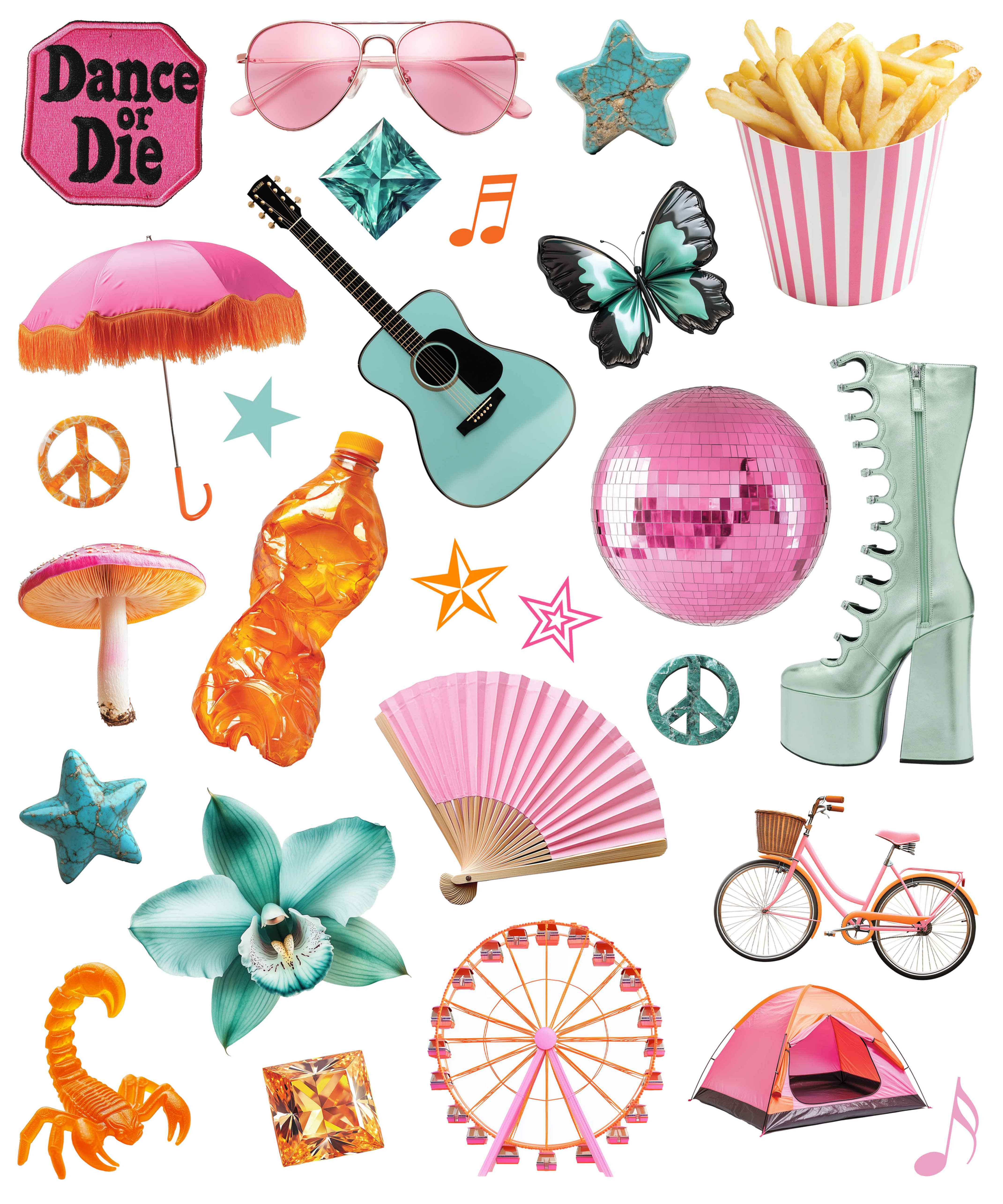 SUNSET SOUNDCHECK LARGE STICKER SHEET