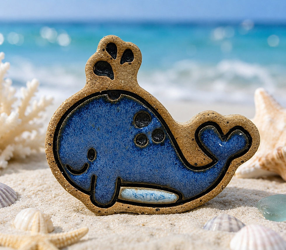 Thumbnail: Wanda the Whale Pen Friend | Handmade Ceramic Whale Pen Holder