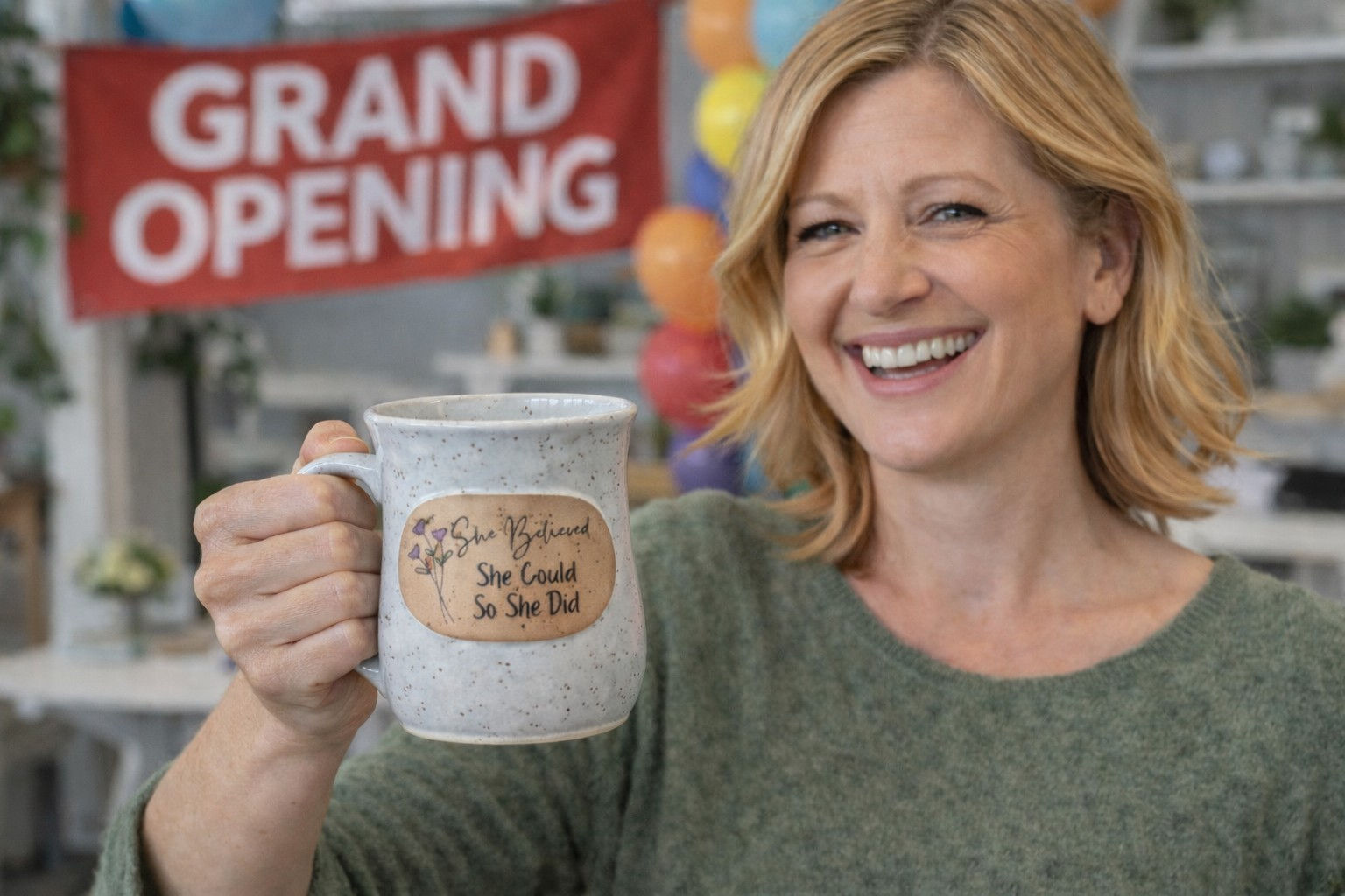 Case of 8 - She Believed She Could Mug-White or Yellow