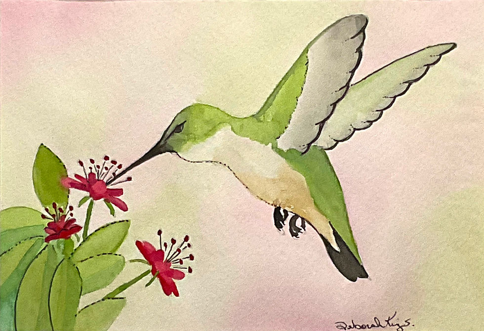 Beginners Simple Watercolor - Mrs. Hummer w/ Deborah