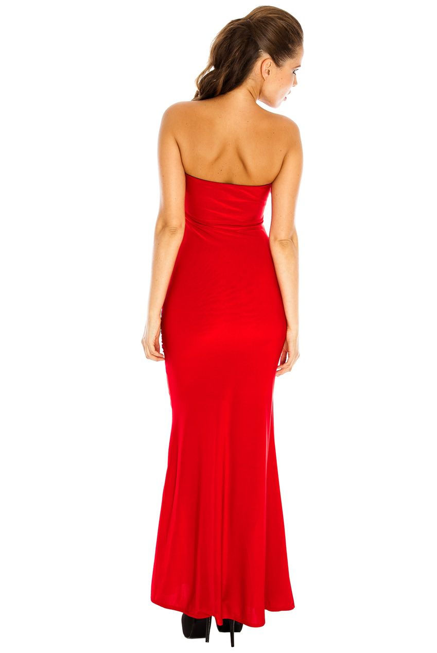 Thumbnail: Slinky Strapless Evening Dress