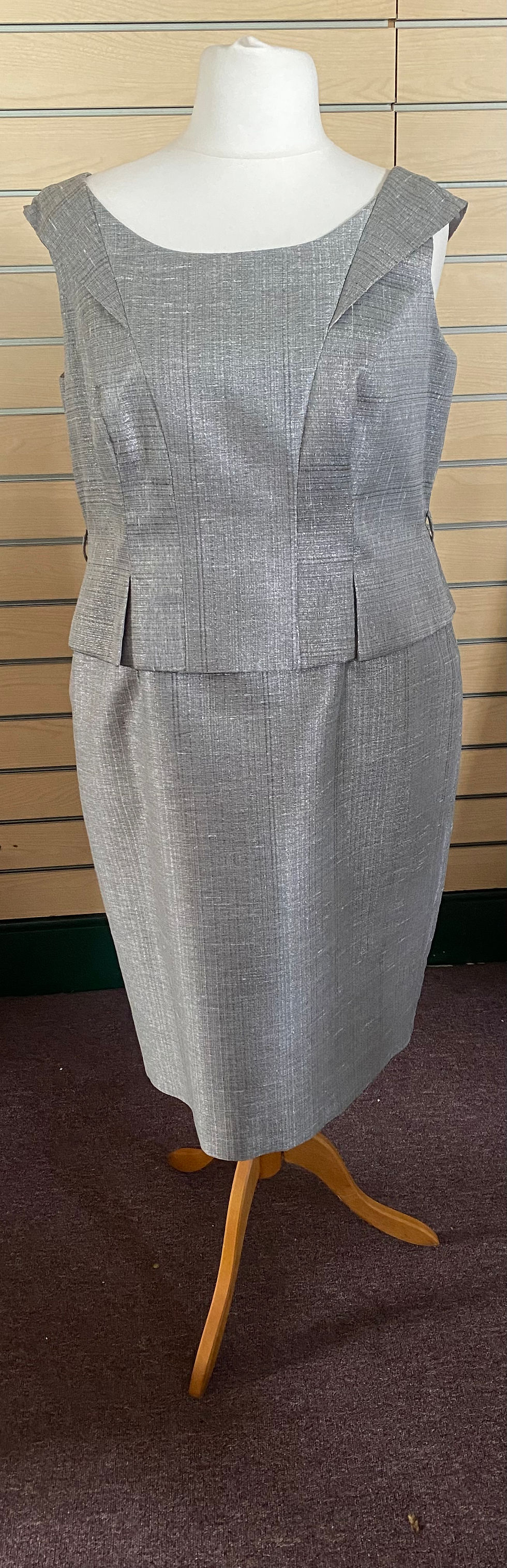 Thumbnail: Fitted Silver Dress Suit