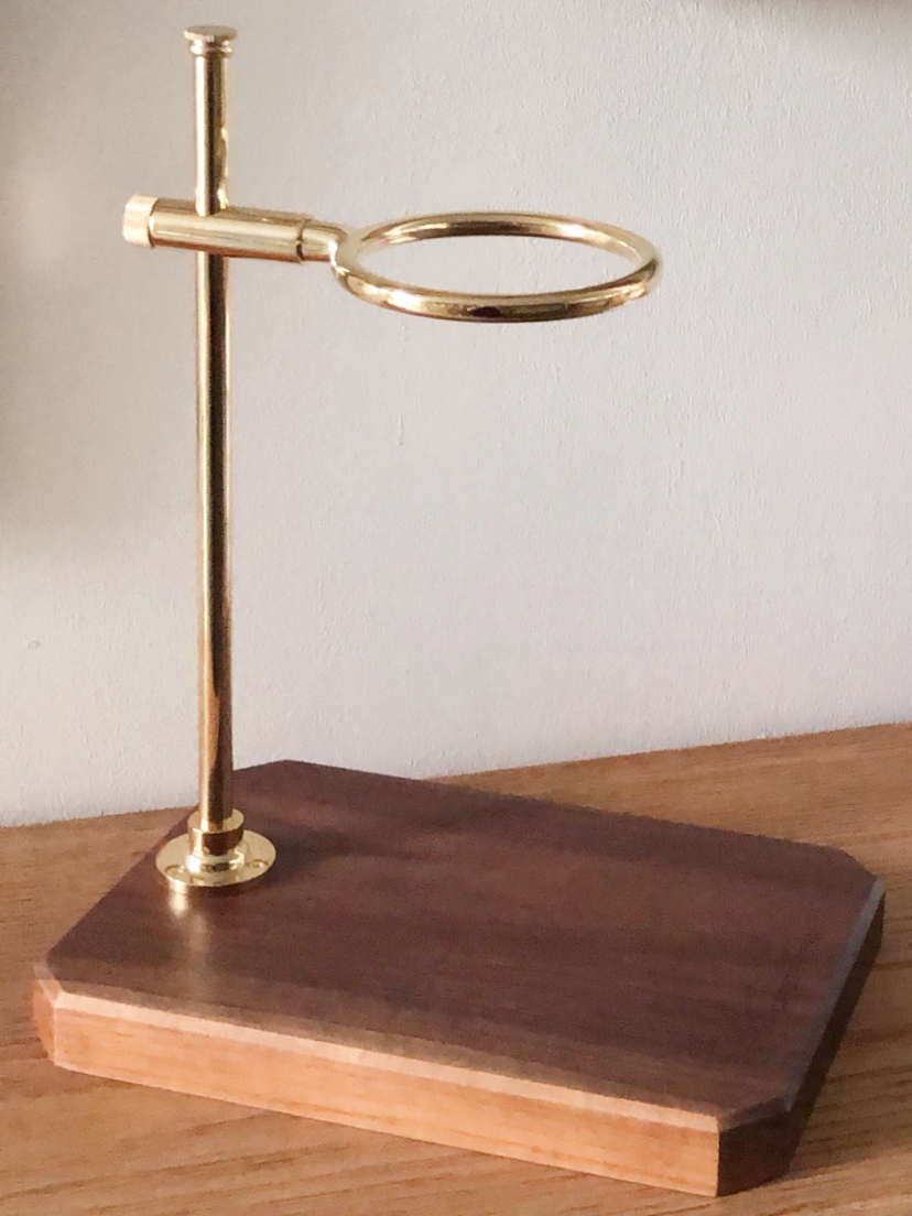 Thumbnail: Brass Drip Stand in Walnut