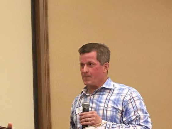 Picture of Jim Risk Speaking at 2017 CSG Dinner