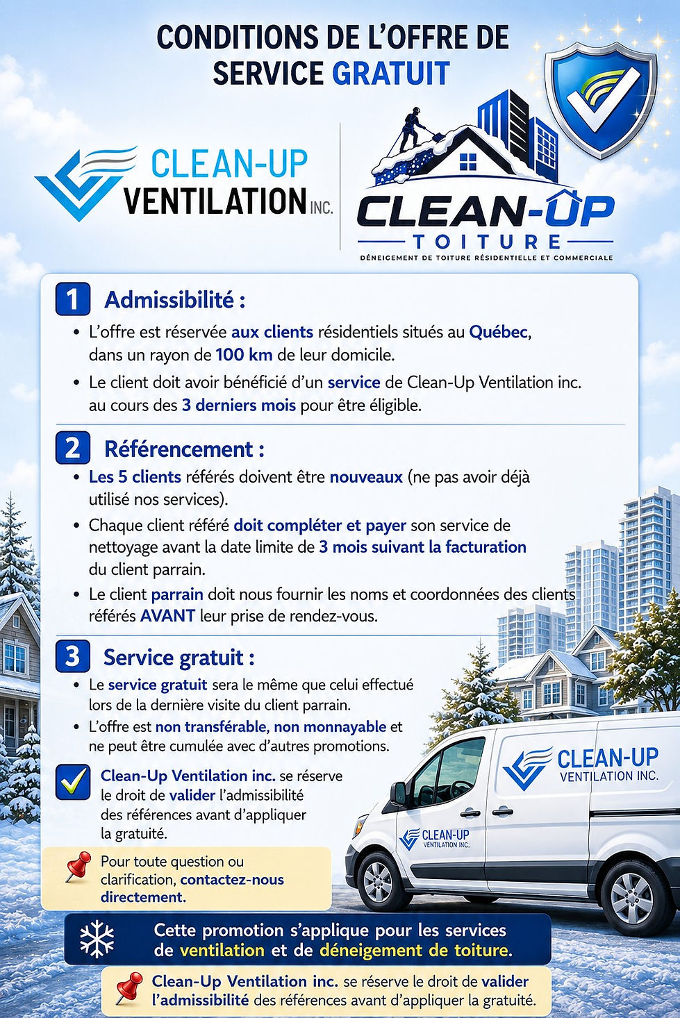 Conditions de l'offre du service gratuit