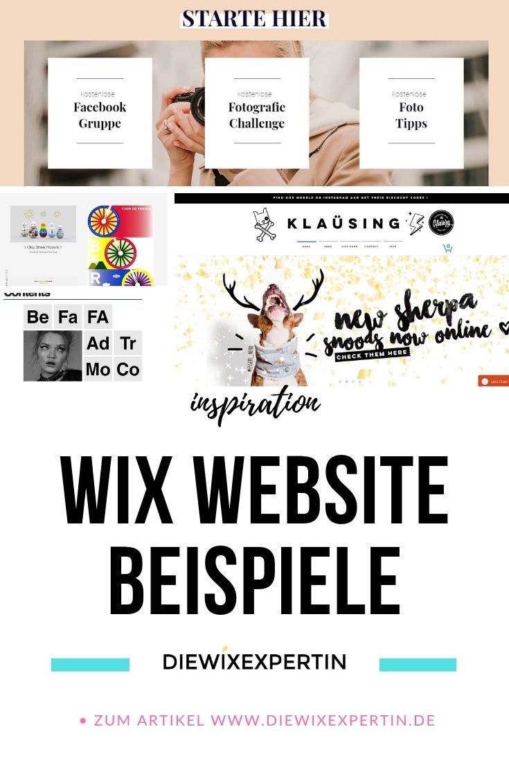 beispiele von echten real live wix webseiten