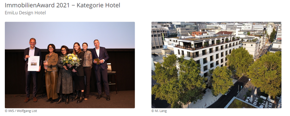 ImmobilienAward 2021: Kategorie Hotel, Preisverleihung und Hotelansicht