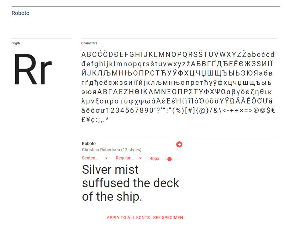 Google Webfont Roboto kostenlose schrift für deine Webseite