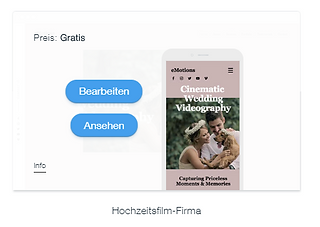 Wix Video Hochzeitsfotograf Vorlage
