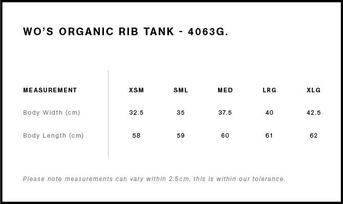 Thumbnail: WO'S ORGANIC RIB TANK | POCKET & BACK EMBROIDERY