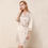 Thumbnail: Lace Satin Embroidered Robe - Champagne