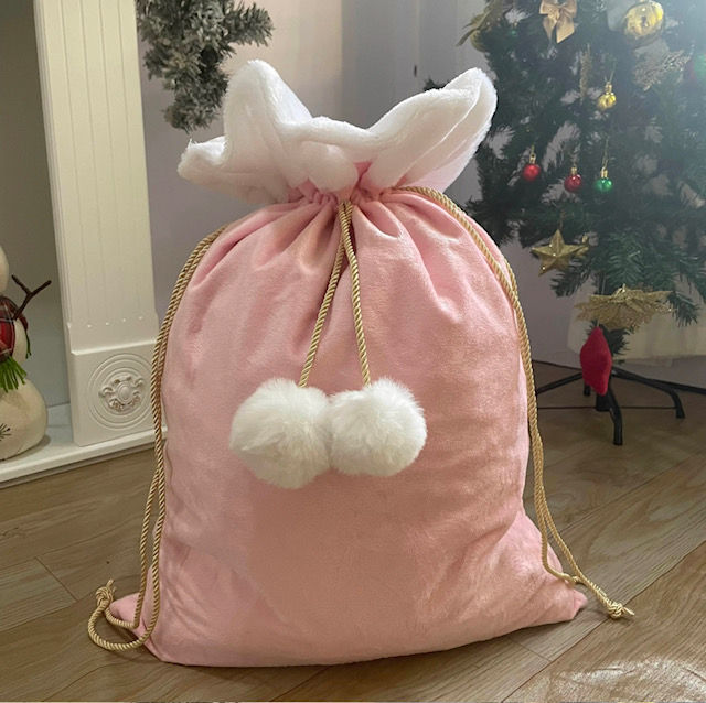 Thumbnail: Personalised Velvet Santa Sack - Pink