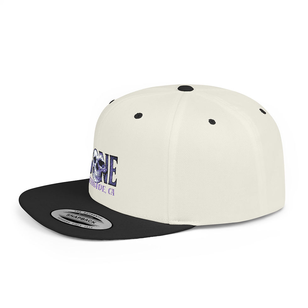 Thumbnail: Stylish Flat Bill Snapback Cap, Trendy Streetwear Hat