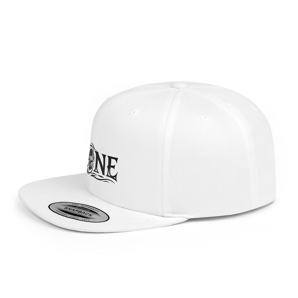 Thumbnail: Real to The Bone Flat Bill Snapback Hat, 'be one', Cap for Men and Women, 