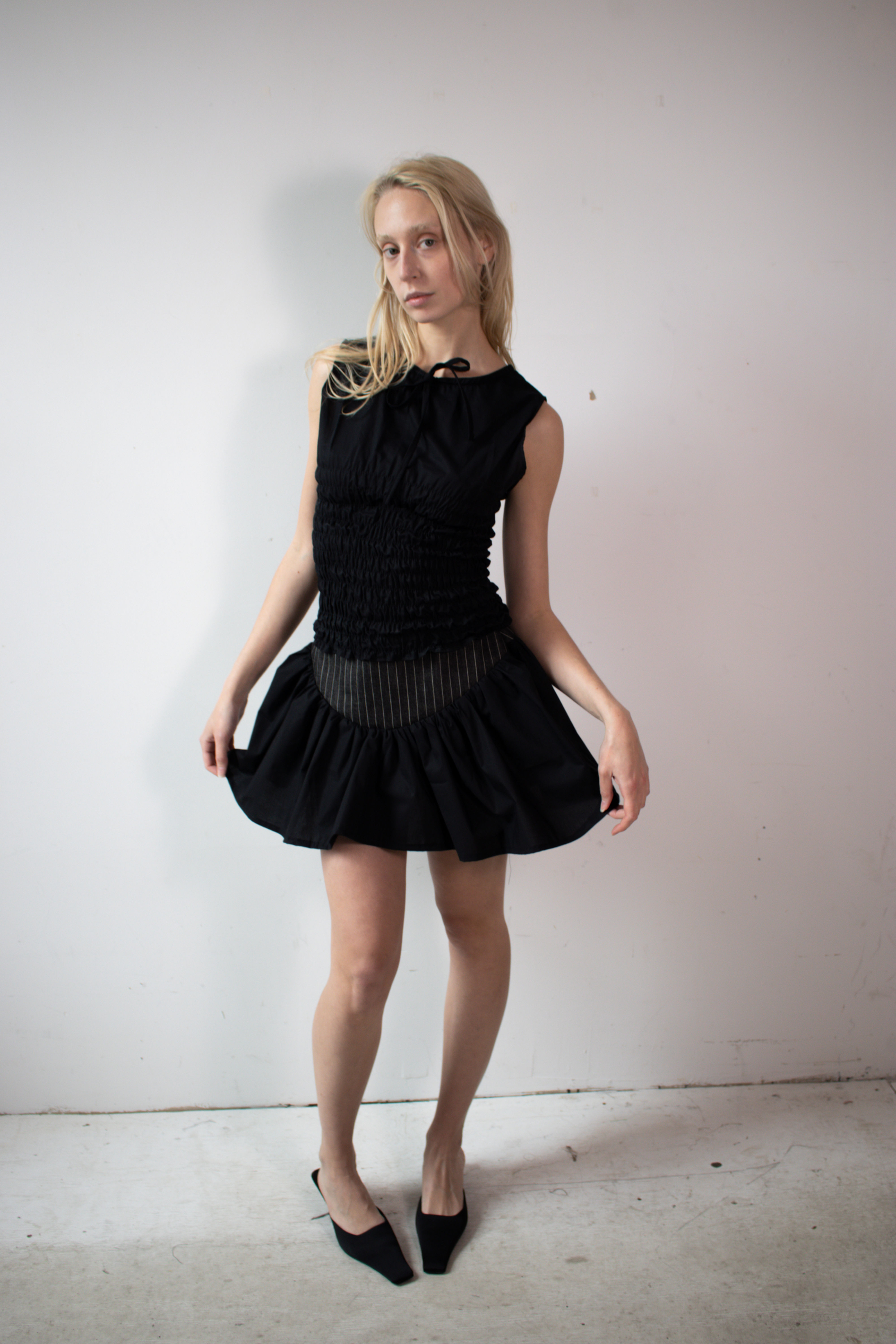 Annie Mini Skirt - Pinstripe