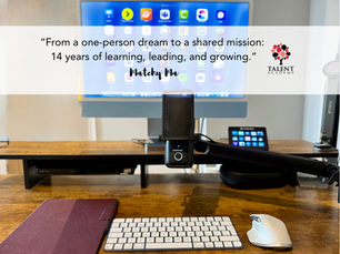 “From a one-person dream to a shared mission: 14 years of learning, leading, and growing.”