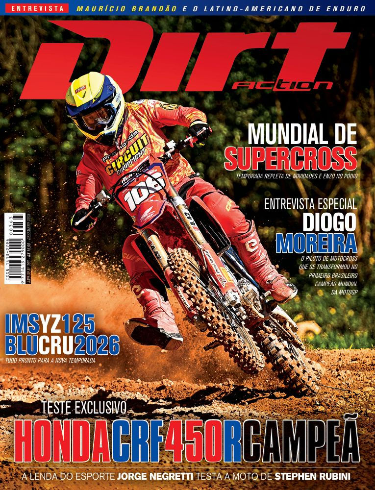 NOVA DIRT ACTION - DEZEMBRO - TESTE EXCLUSIVO - HONDA CRF 450R CAMPEÃ BRASILEIRA