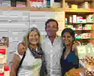 Siri Kay Jostad of Wander Away with Siri Kay and Vaishali Patel of Sanskar Teaching with Carlo Montefusco of Parafarmacia Positano Italy