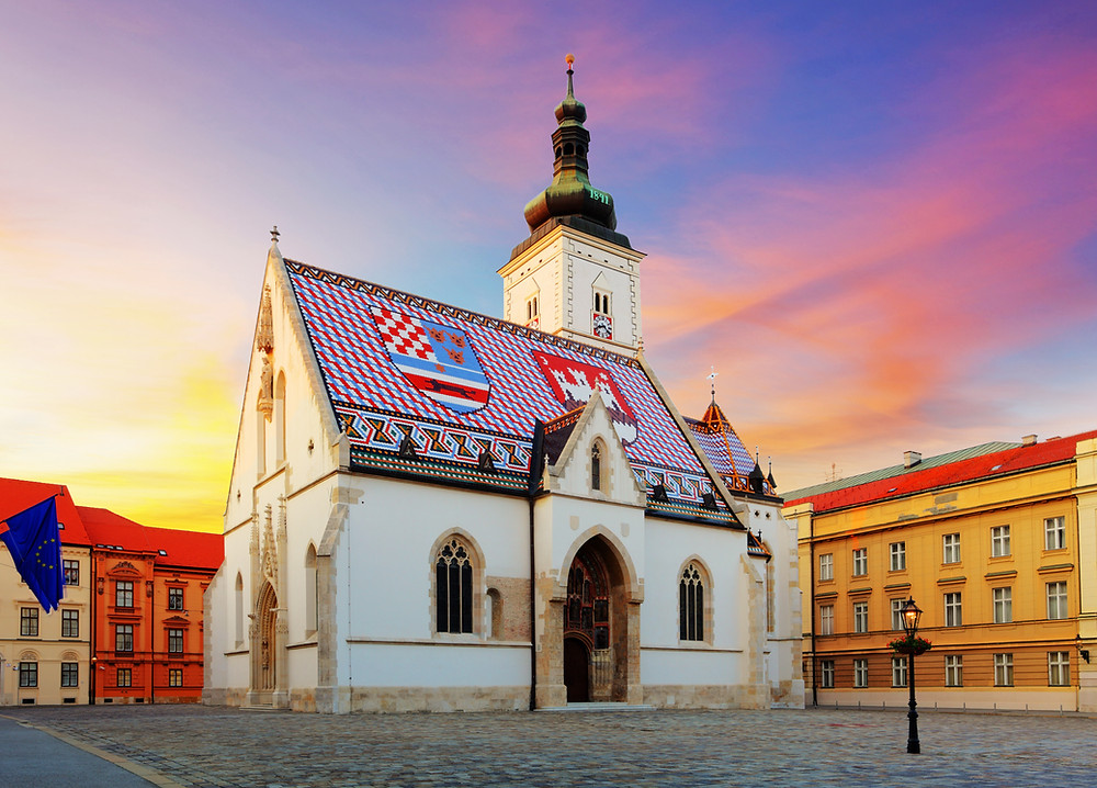 St. Marks Church and St. Marks Square Zagreb Croatia