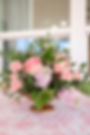 Pink rose and hydrangea wedding and event florals